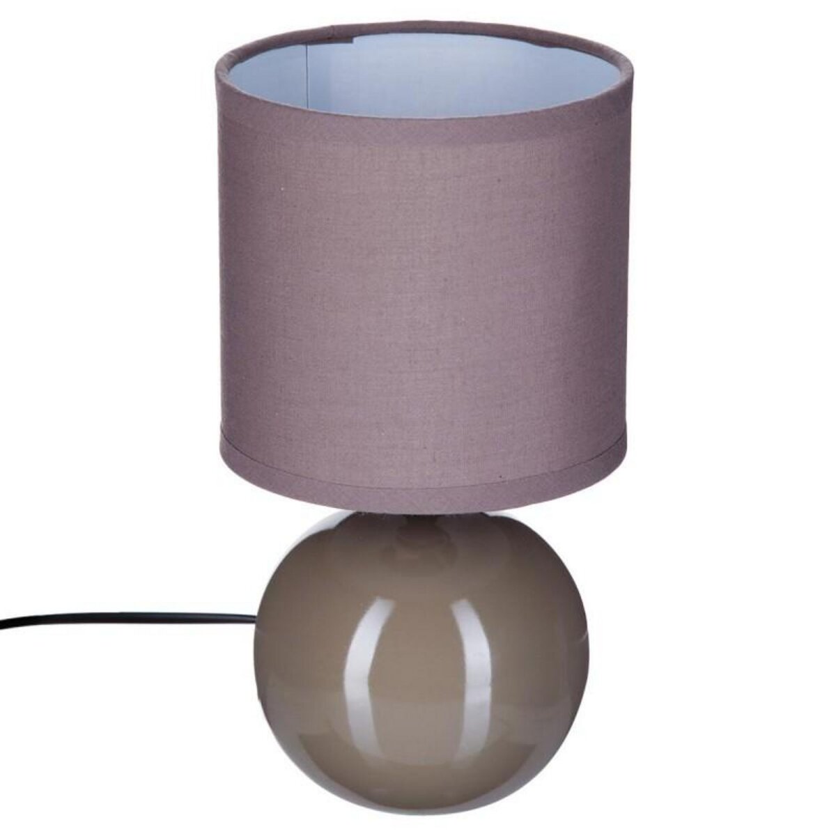  Lampe à Poser Céramique  Boule  24cm Taupe