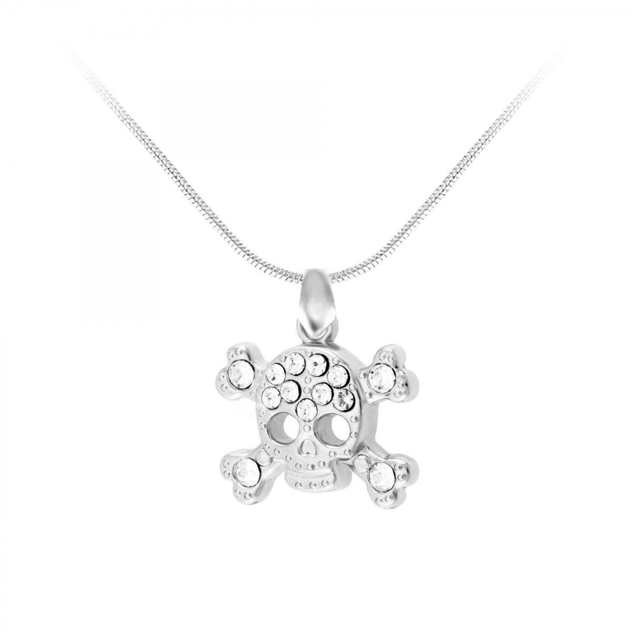 SC CRYSTAL Collier tête de mort SC Crystal orné de Cristaux scintillants
