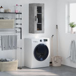 VIDAXL Armoire murale gris beton 34,5x34x90 cm