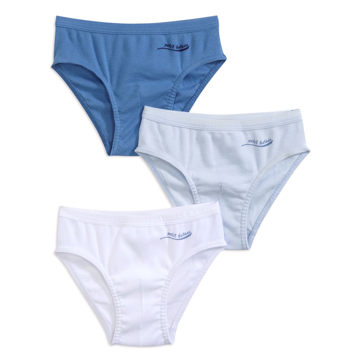 PETIT BATEAU Lot de 3 slips garçon 