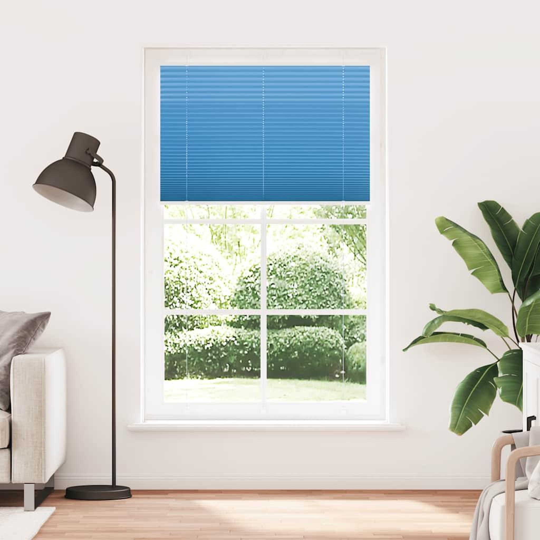 Voir la diapositive 2 : VIDAXL Store plisse bleu 115x200 cm largeur du tissu 114,4cm polyester