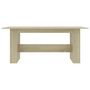 Voir la diapositive 4 : VIDAXL Table a manger Chene sonoma 180x90x76 cm Bois d'ingenierie