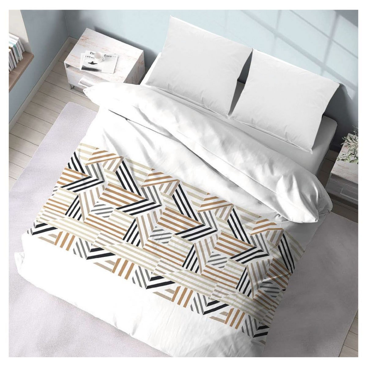 BLANREVE Couette légère imprimée en microfibre 200g/m² 