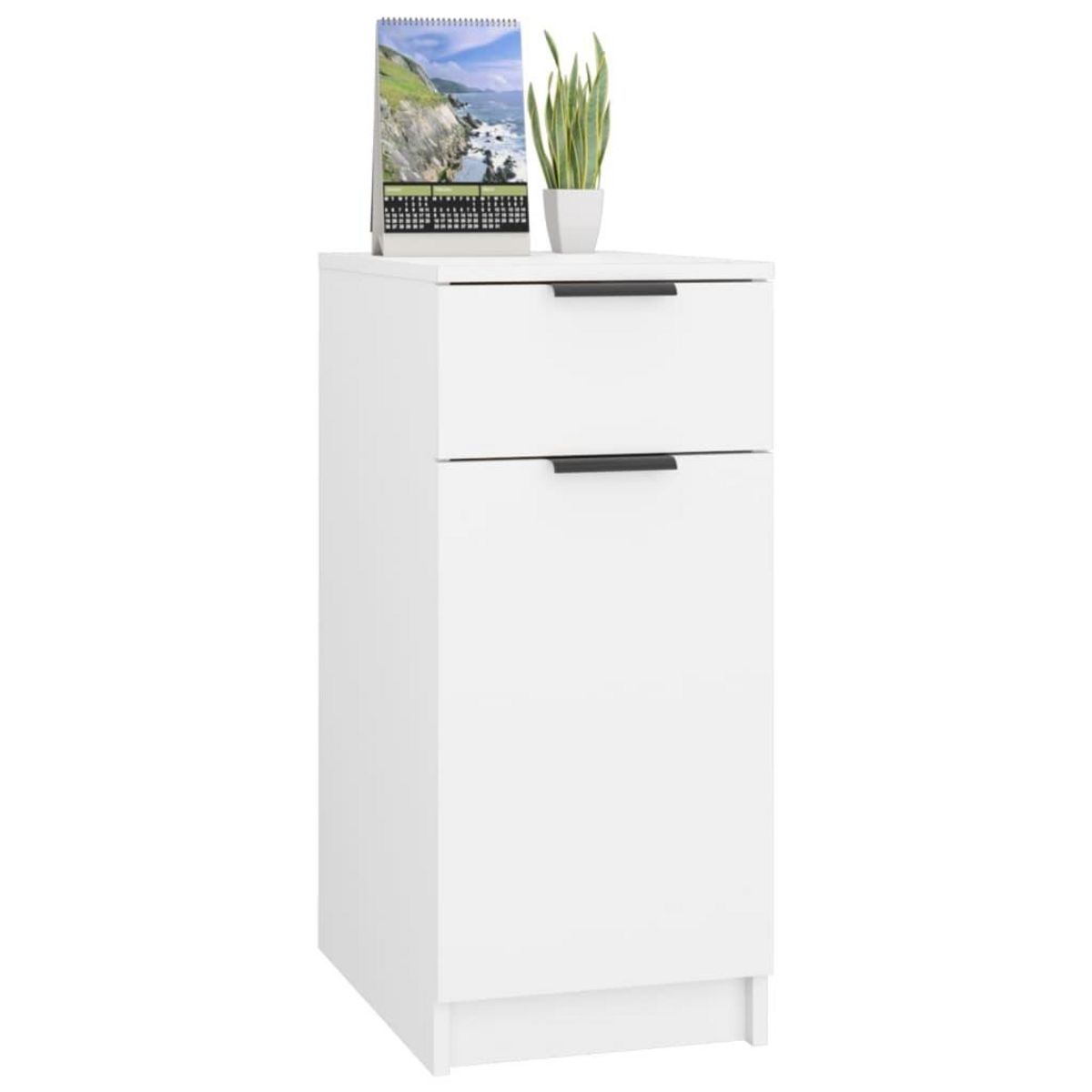 VIDAXL Armoire de bureau Blanc 33,5x50x75 cm Bois d'ingenierie