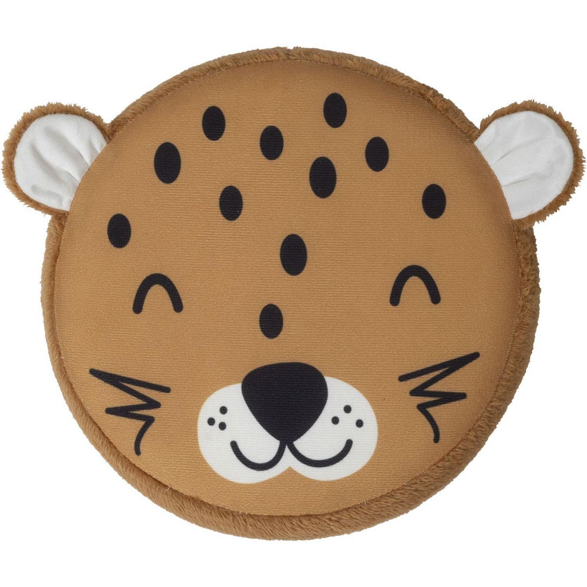 ATMOSPHERA Pouf-coffre enfant imprimé léopard ANOKI - Marron