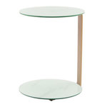 Paris Prix Table d'Appoint Design  Quentin  53cm Or & Blanc
