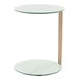 Voir la diapositive 1 : Paris Prix Table d'Appoint Design  Quentin  53cm Or & Blanc