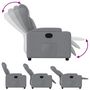 Voir la diapositive 4 : VIDAXL Fauteuil inclinable Gris clair Tissu