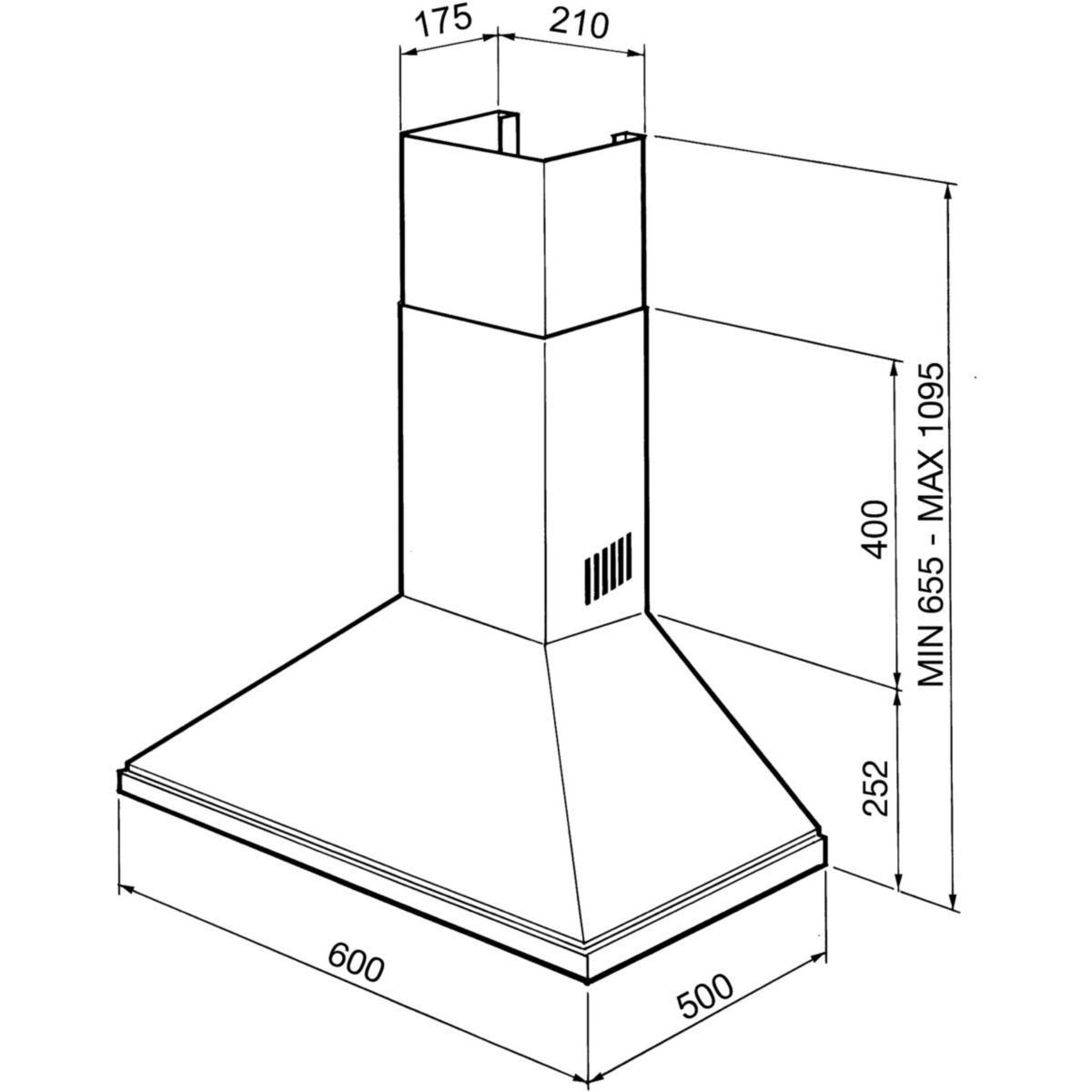 SMEG Hotte décorative murale KSED65NEE