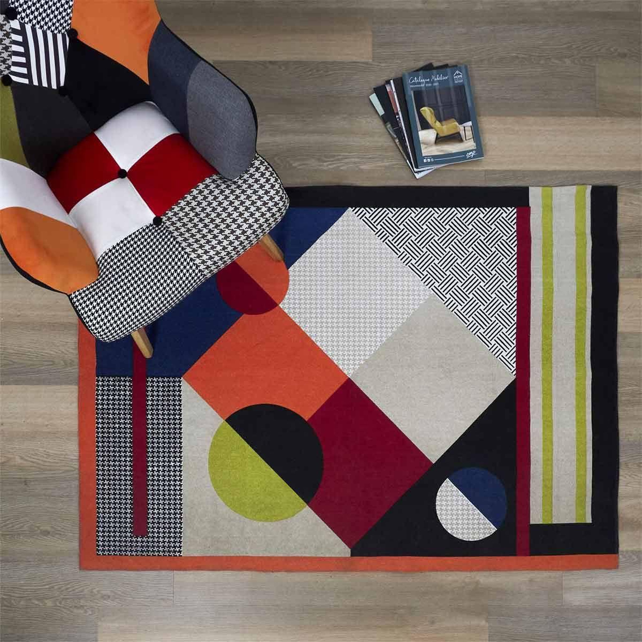 Voir la diapositive 3 : The Home Deco Factory Tapis de salon  patchwork  120x170cm multicolore