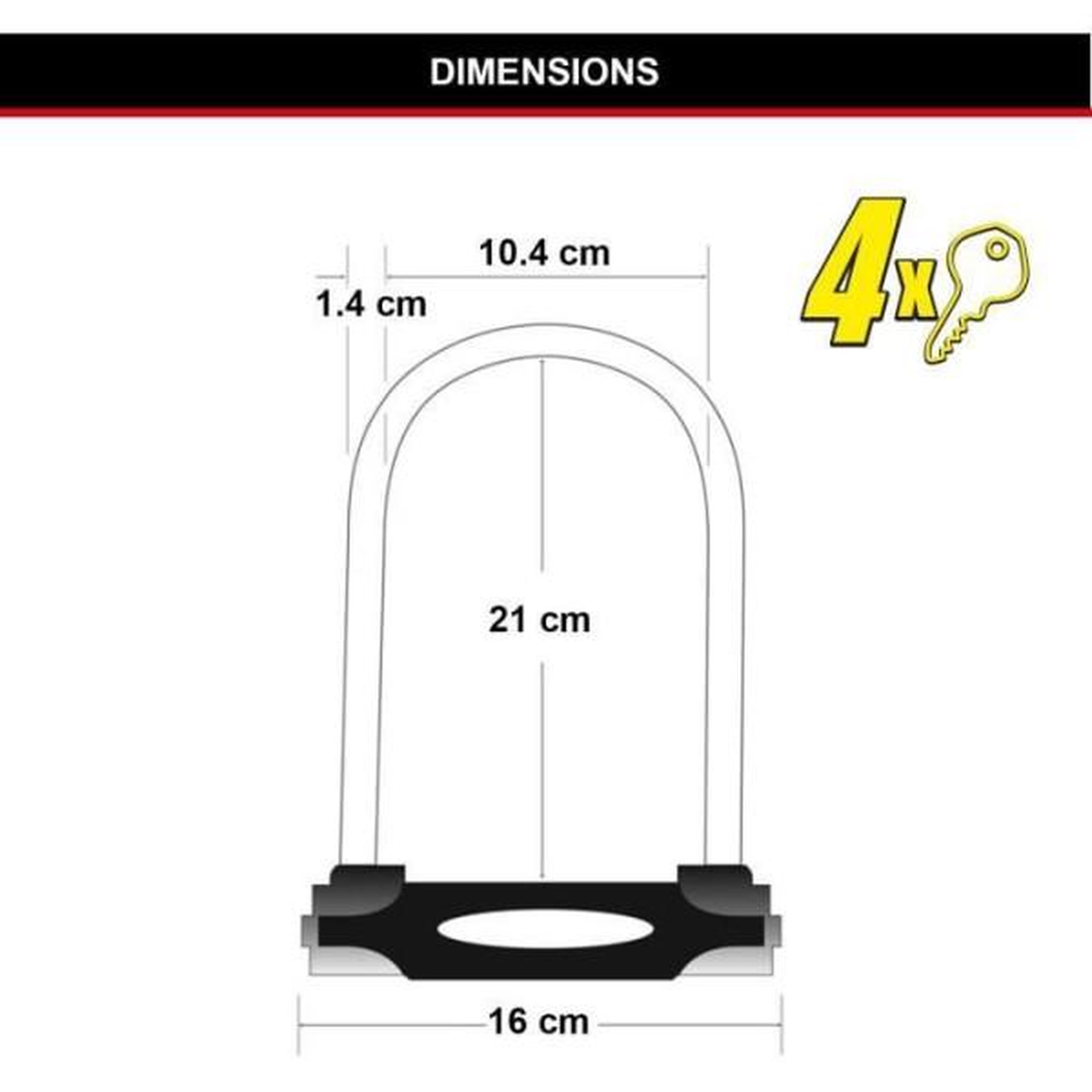 Voir la diapositive 6 : Master lock Antivol Vélo U - MASTER LOCK - 8279EURDPRO - Acier Cémenté, Clé, Certifié