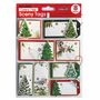 Voir la diapositive 2 : GLOBAL GIFT 8 étiquettes cadeaux autocollantes - Sapins de Noël