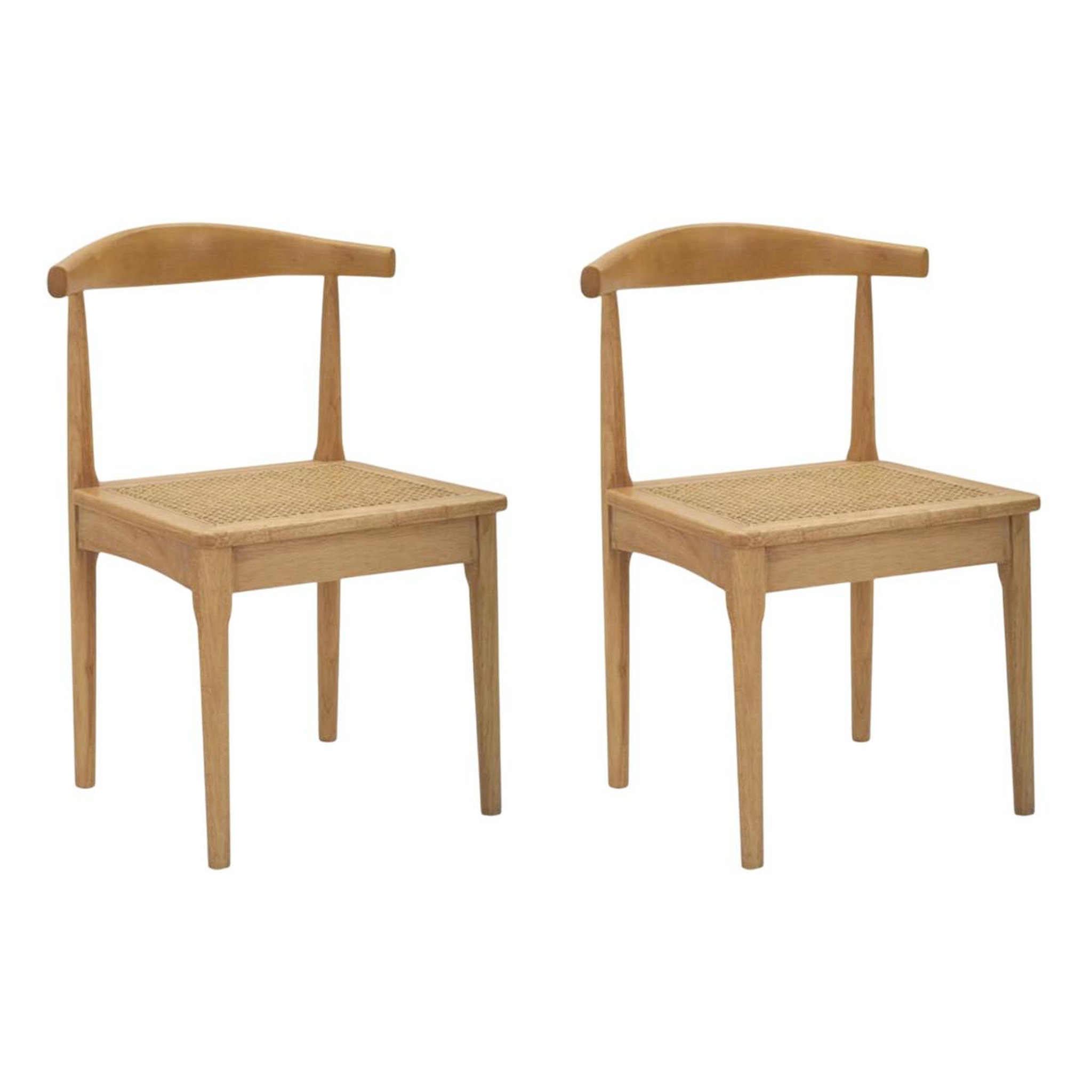 Paris Prix Lot de 2 chaises en bois  japan  70cm naturel
