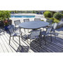 Voir la diapositive 2 : Paris Prix Ensemble Table de jardin Extensible 6 Chaises & 2 Fauteuils  Pelosa  145-199cm Gris Anthracite