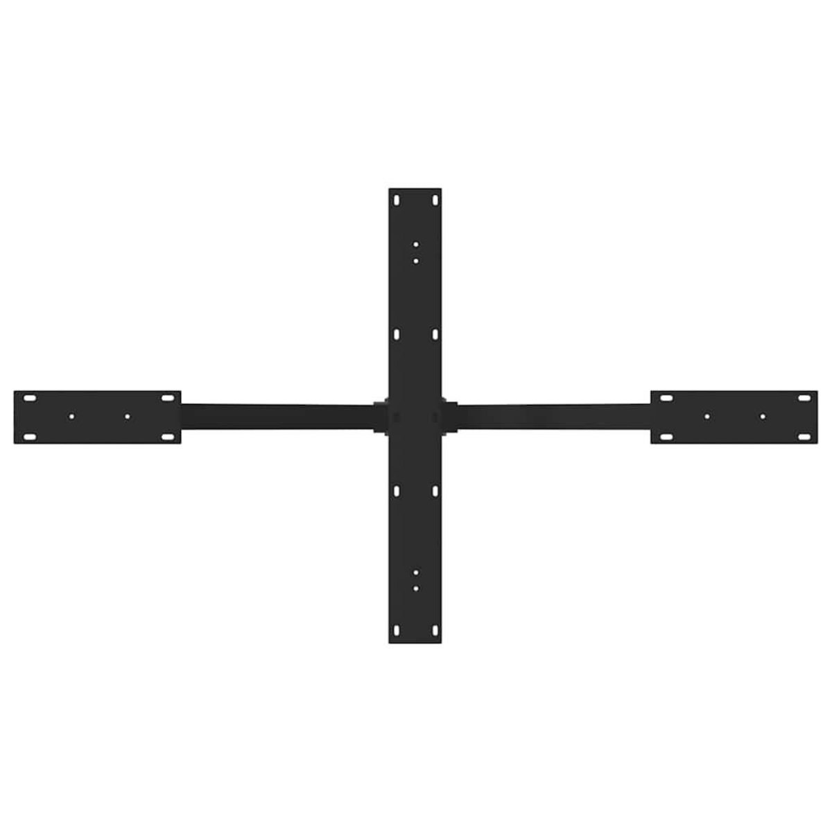 VIDAXL Pied de table a manger forme d'araignee noir 120x68x(72-73) cm