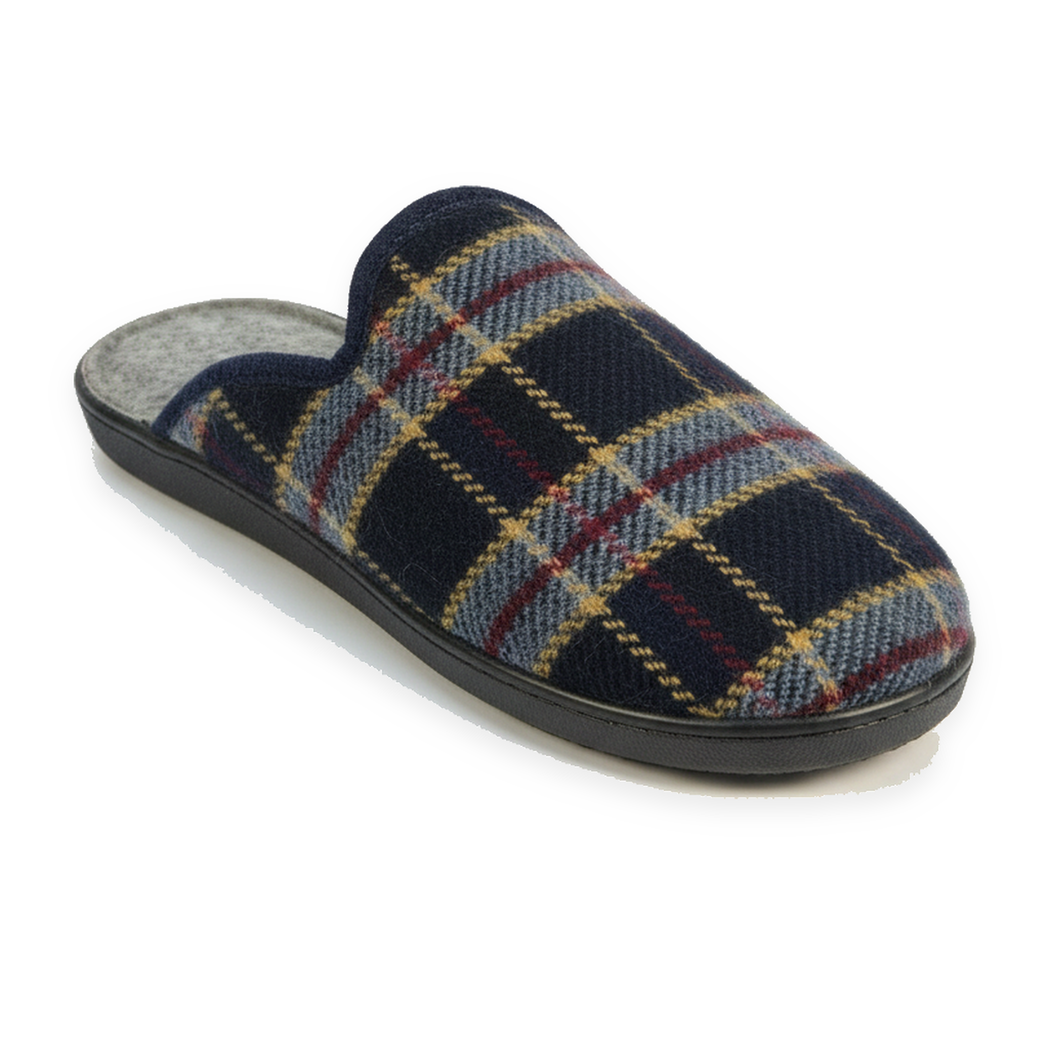 Voir la diapositive 1 : OZABI Ozabi pantoufles mules homme fabriquées en espagne, tige jacquard écossais