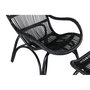 Voir la diapositive 4 : Paris Prix Fauteuil de Jardin & Repose-Pieds  Ella  98cm Noir