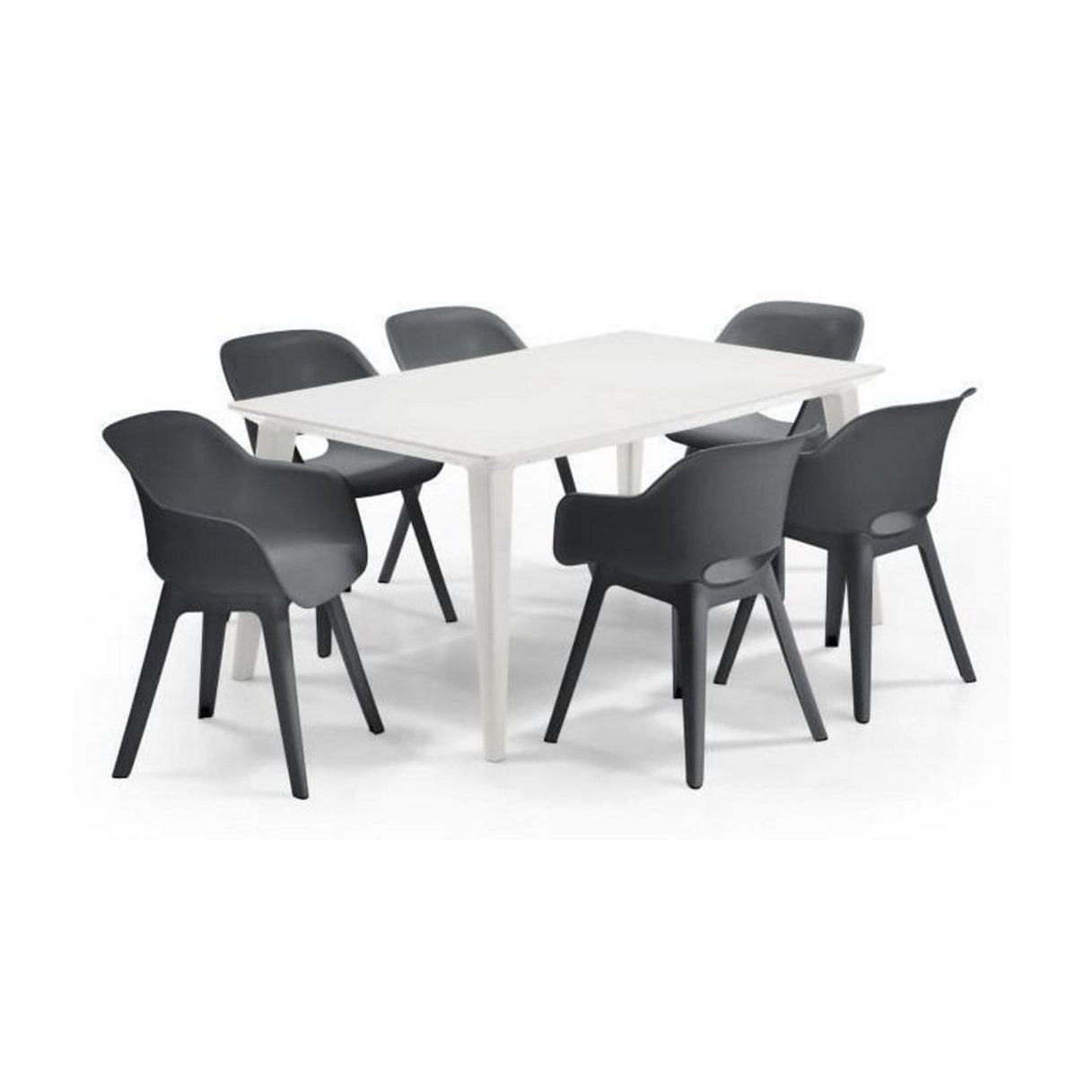 ALLIBERT JARDIN ALLIBERT JARDIN Table Lima 160 6 personnes - Design contemporain - Blanc