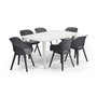 Voir la diapositive 5 : ALLIBERT JARDIN ALLIBERT JARDIN Table Lima 160 6 personnes - Design contemporain - Blanc