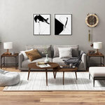 VIDAXL Tables d'appoint 2 pcs Chene marron 40x40x35 cm Bois ingenierie