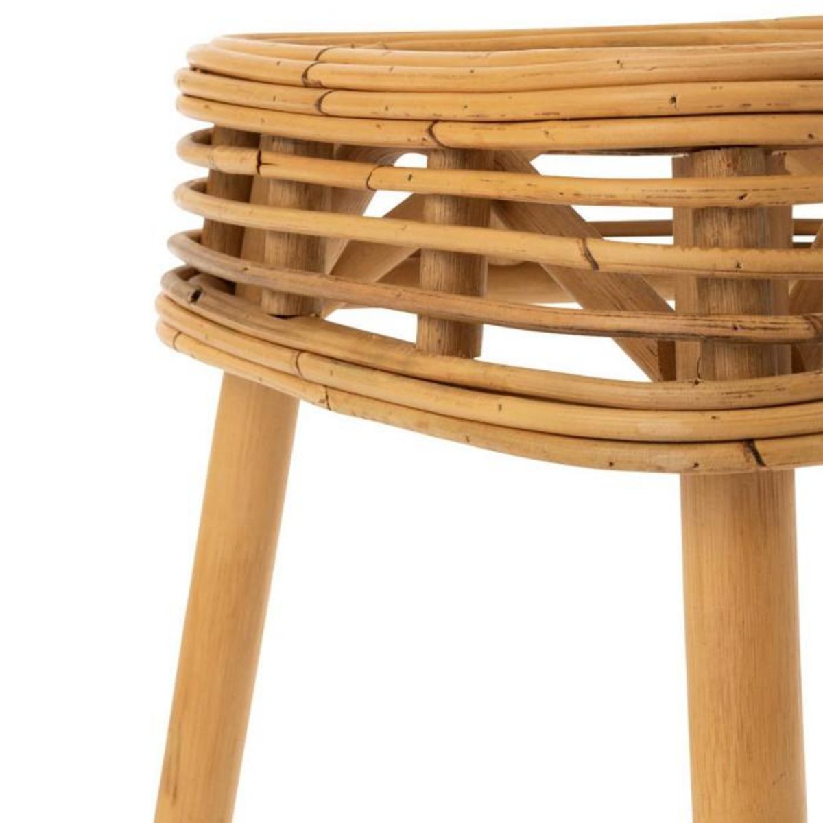 Paris Prix Tabouret en Rotin  Triangulaire  42cm Naturel