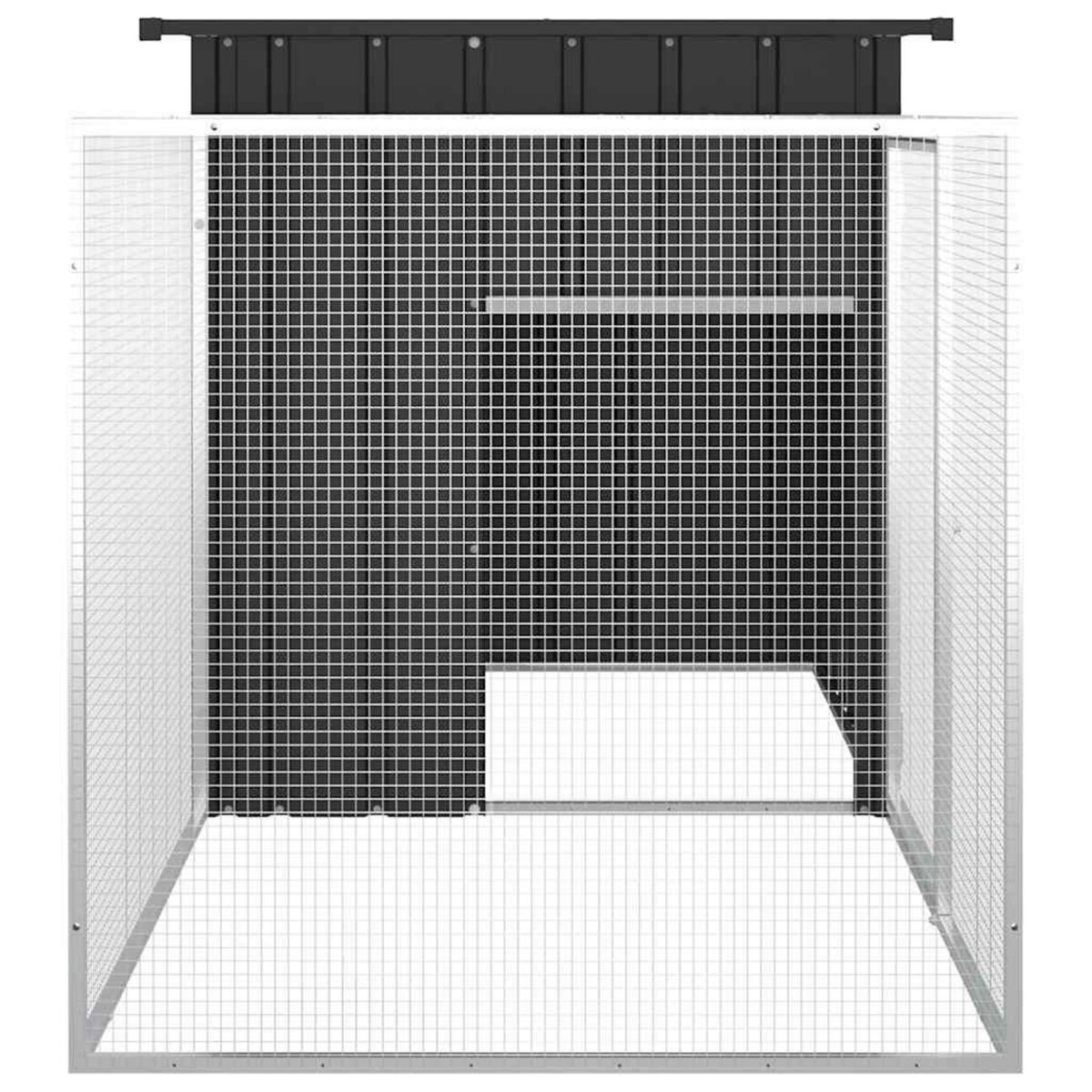 VIDAXL Cage pour poules Anthracite 200x91x100 cm Acier galvanise