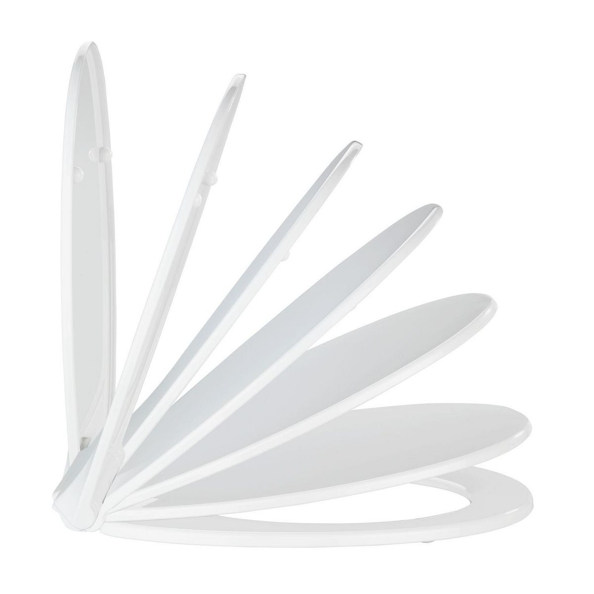 TOILINUX 2 x Abattant WC Premium Kos - Blanc