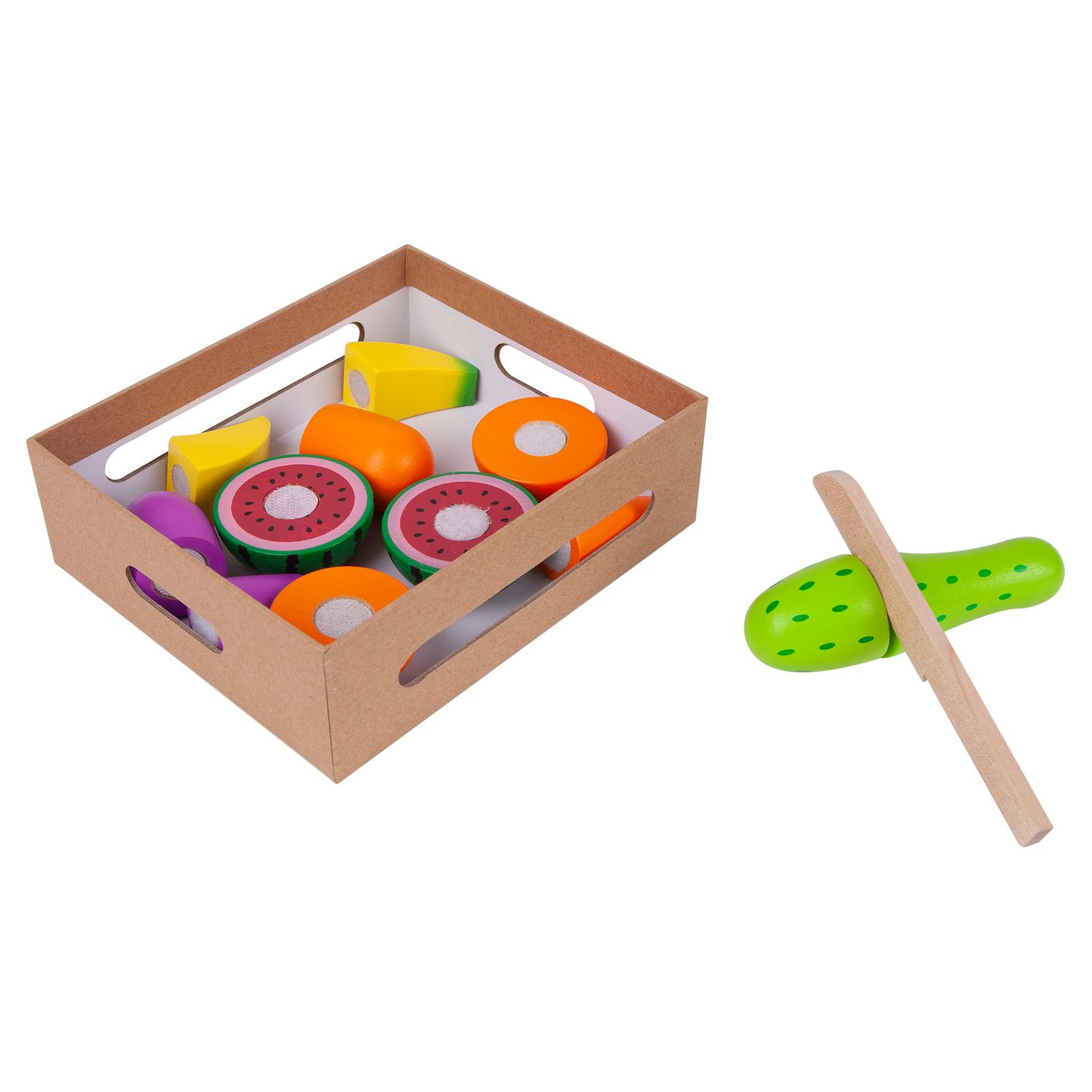 Voir la diapositive 2 : One Two Fun Mes aliments à couper en bois