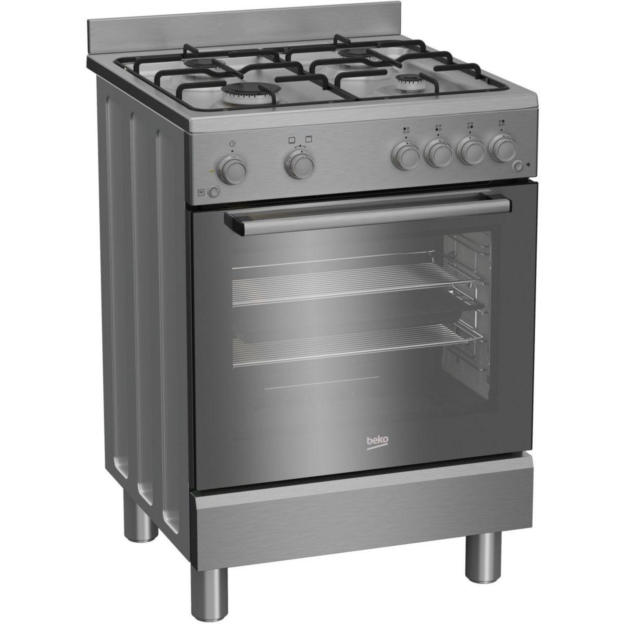 Voir la diapositive 2 : Beko Cuisinière gaz fbg62030gxct