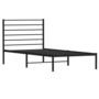 Voir la diapositive 4 : VIDAXL Cadre de lit metal sans matelas avec tete de lit noir 90x190 cm