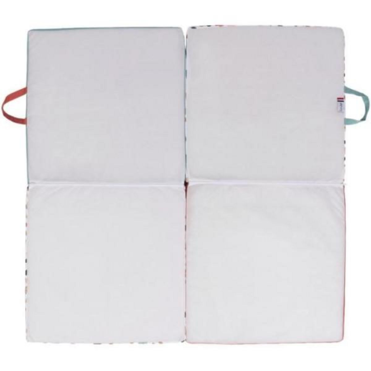 TINEO Tapis d'éveil Malin - TINEO - Tapis évolutif multifonction 3-en-1 - 120 x 120 cm - Géométrique / Animaux rigolos