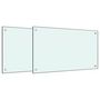 Voir la diapositive 2 : VIDAXL Dosserets de cuisine 2 pcs blanc 70x60 cm verre trempé