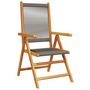 Voir la diapositive 3 : VIDAXL Chaises inclinables de jardin lot de 6 gris bois massif acacia