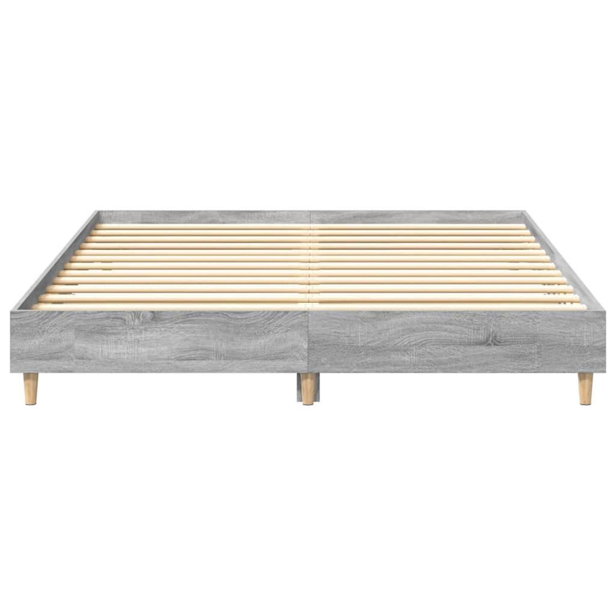 VIDAXL Cadre de lit sans matelas sonoma gris 150x200 cm