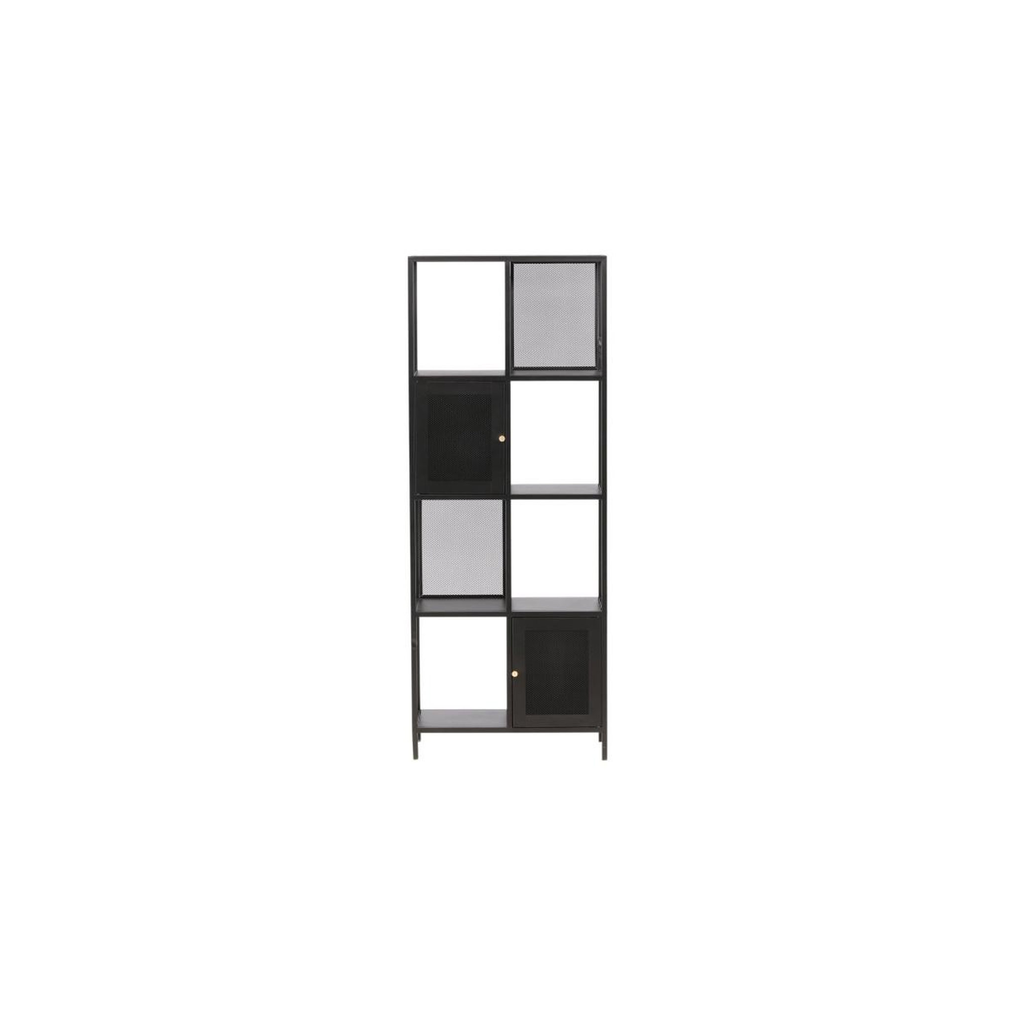 Voir la diapositive 2 : Paris Prix Étagère 4 Niveaux Avec Portes  Nett  180cm Noir