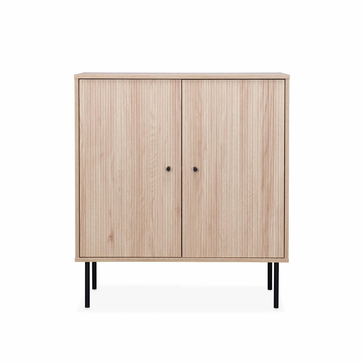 SWEEEK Buffet de rangement. Braga. deux portes. une étagère. buffet haut. vaisselier. L 83.5 x l 39 x H 92.5cm