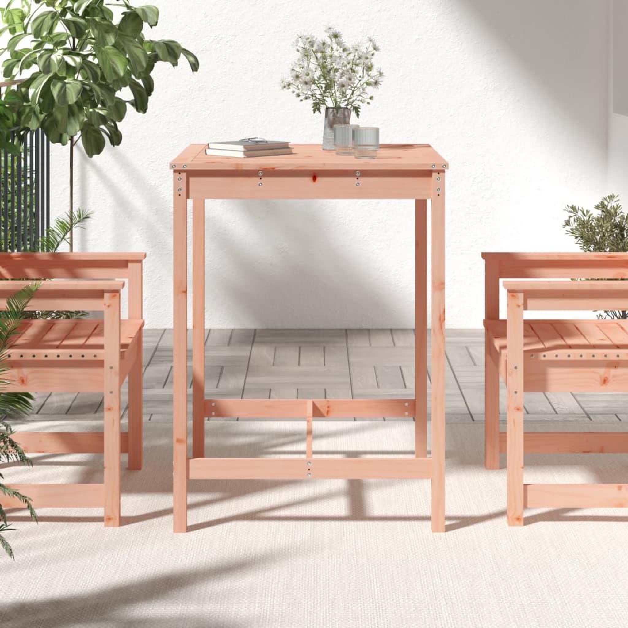 Voir la diapositive 3 : VIDAXL Table de jardin 82,5x82,5x110 cm bois massif de douglas