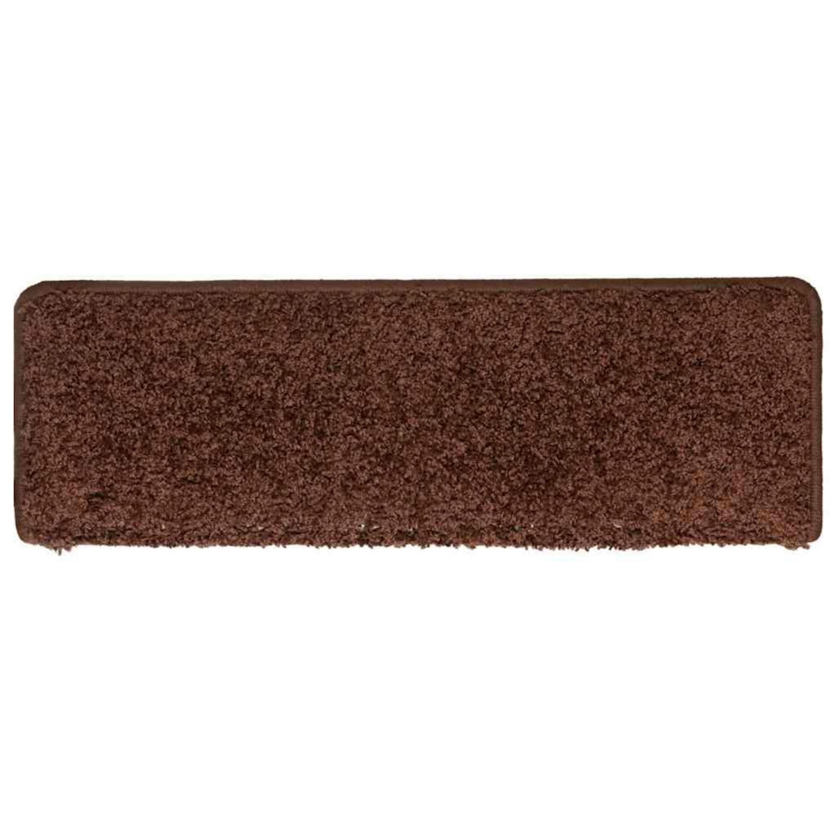 VIDAXL Tapis d'escalier 30 pcs 65x21x4 cm Marron