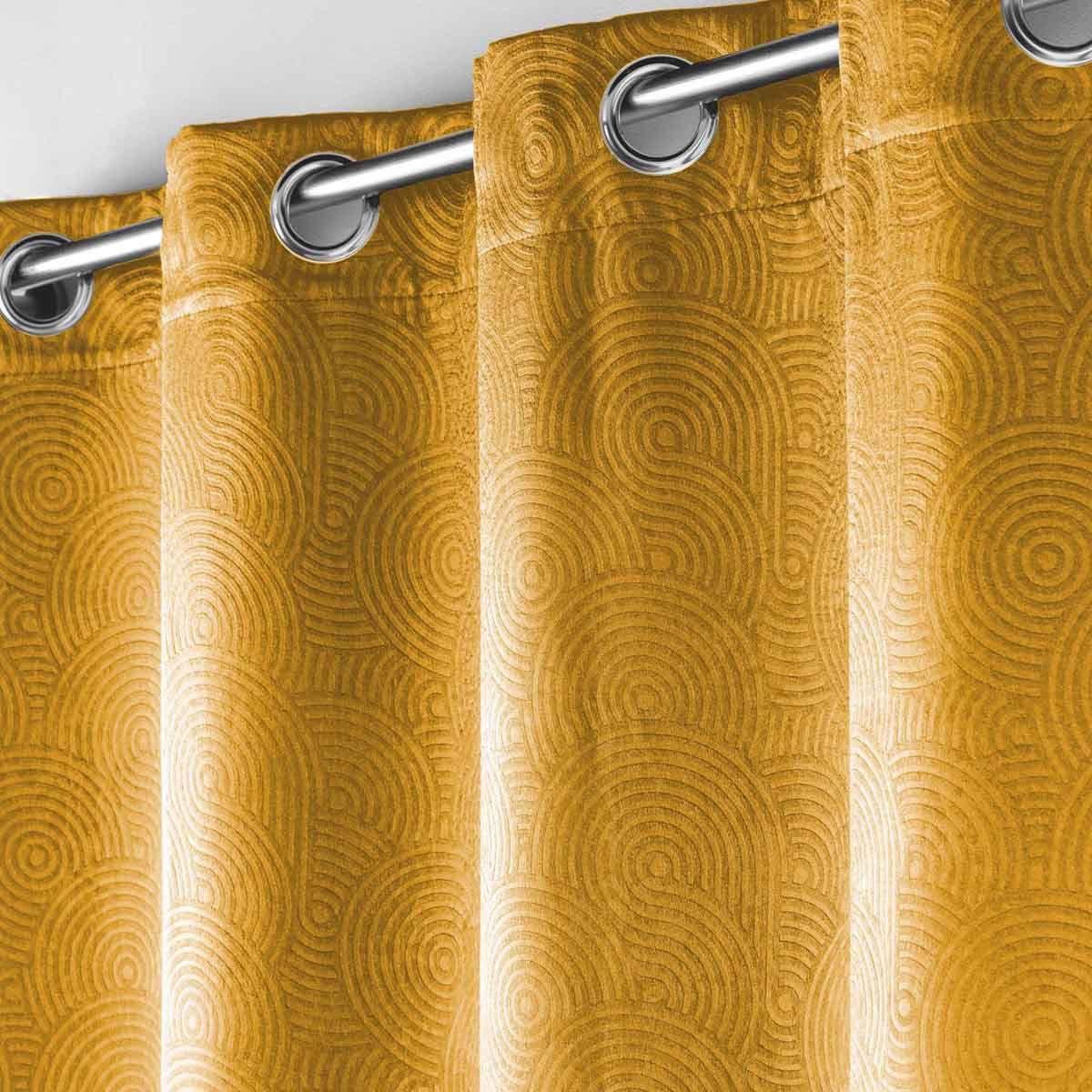 Voir la diapositive 2 : Douceur d'Intérieur Rideau occultant  anthea  135x240cm ocre