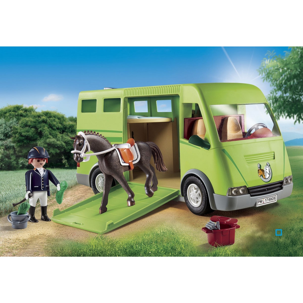 PLAYMOBIL 6928 - Country - Cavalier avec van et cheval 