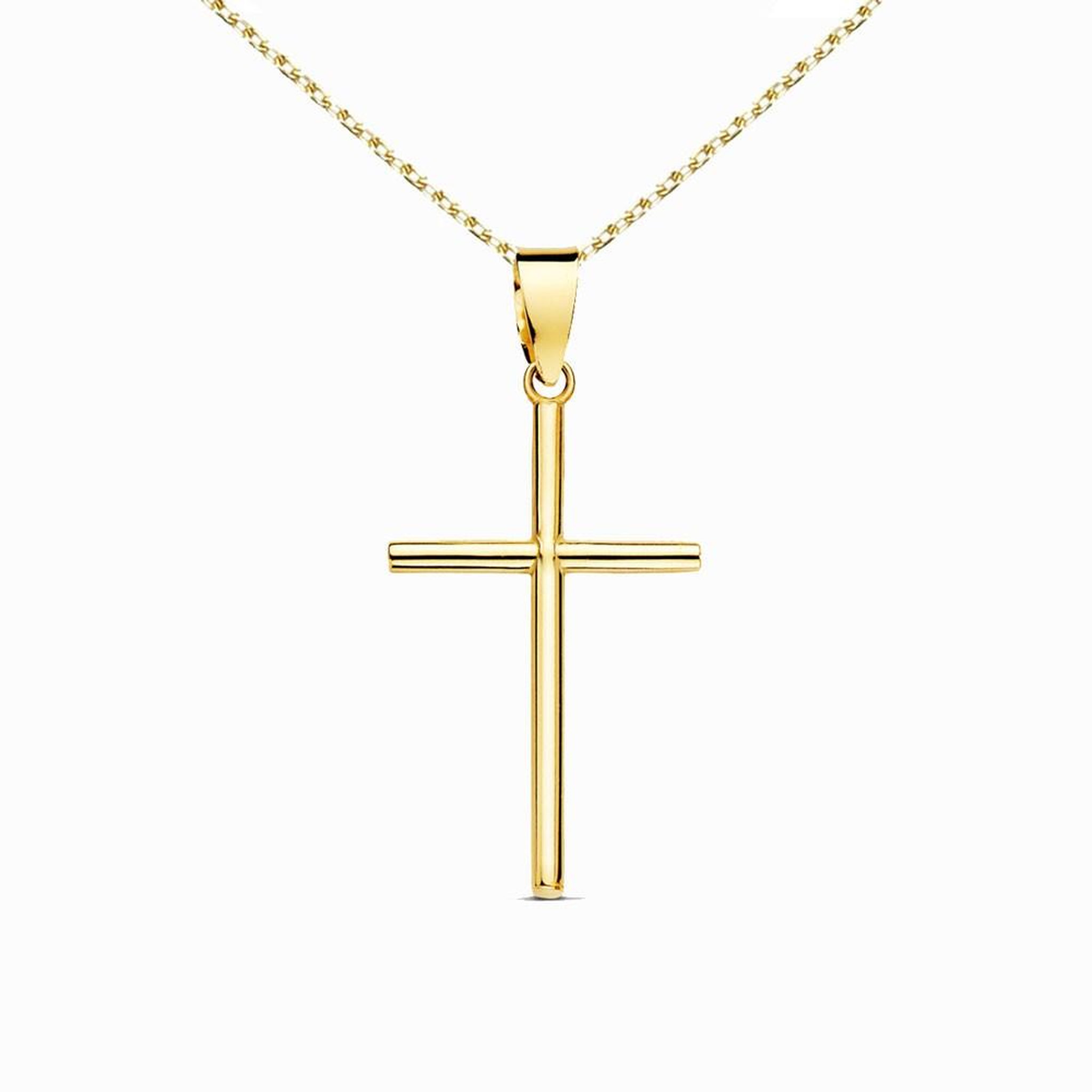 L'ATELIER D'AZUR Collier - Médaille Croix Or 18 Carats 750/000 Jaune - Chaine Dorée