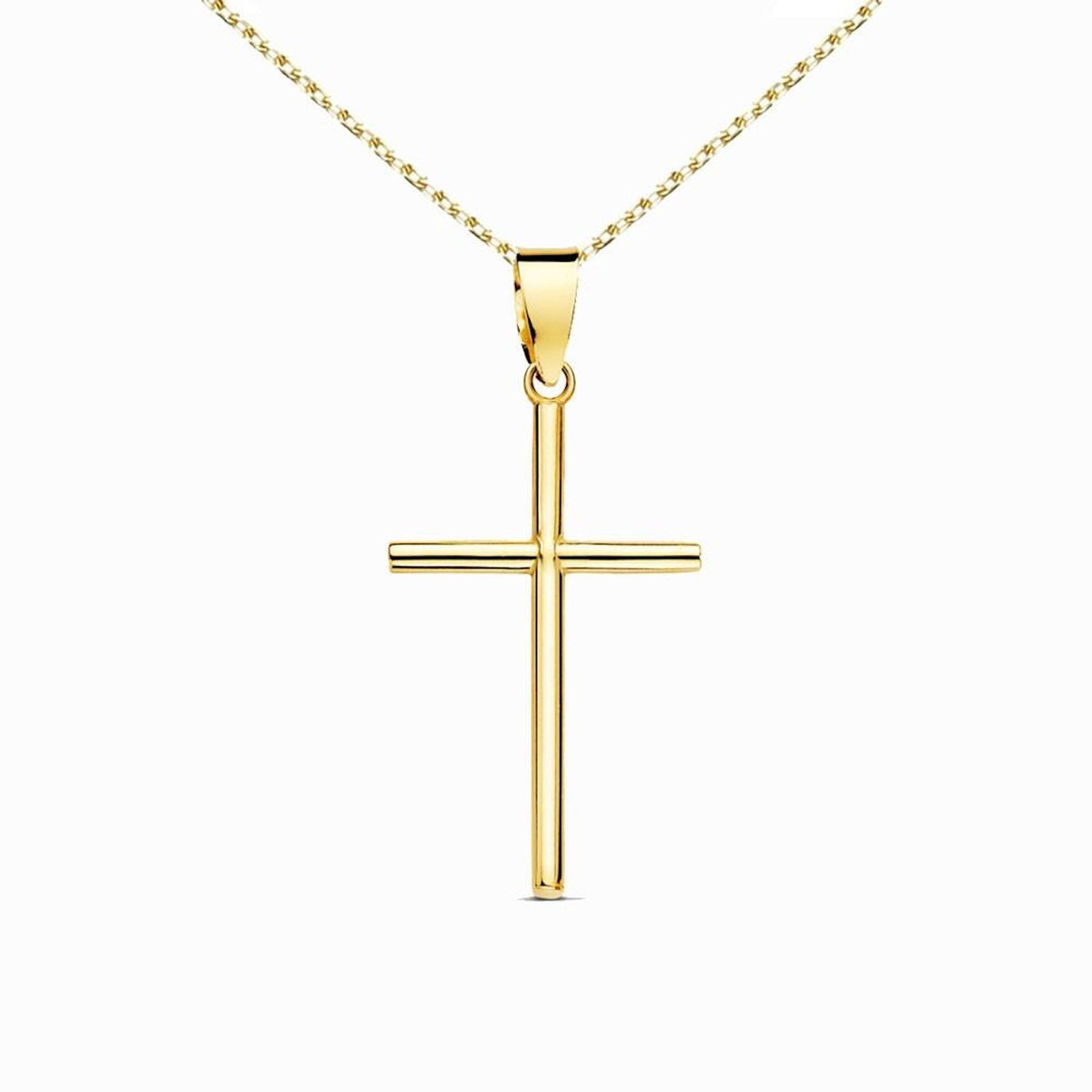 L'ATELIER D'AZUR Collier - Médaille Croix Or 18 Carats 750/000 Jaune - Chaine Dorée