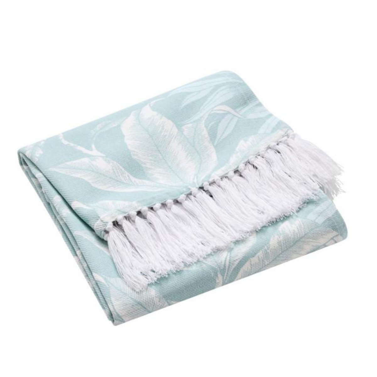 Paris Prix Plaid Imprimé à Franges  Hera  125x150cm Menthe