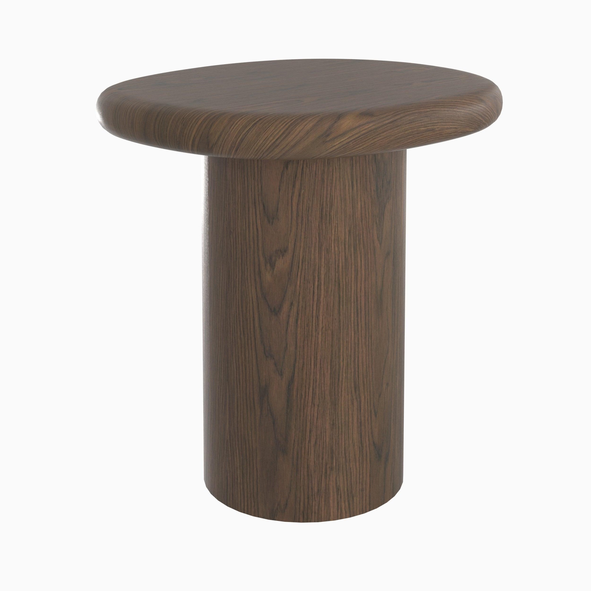 MAISON PAVANE Table d'appoint en placage noyer, D48,5 cm-Nubia