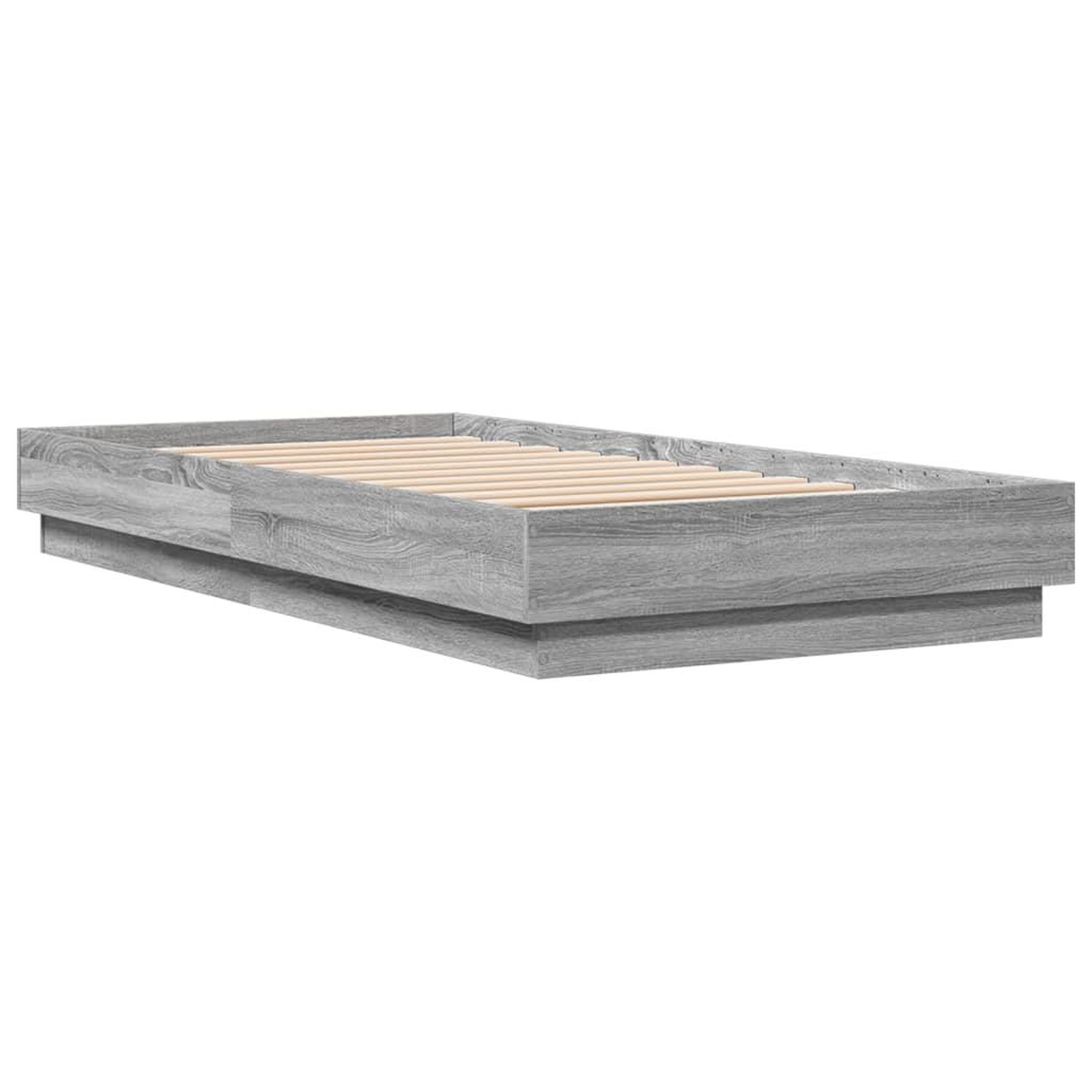 Voir la diapositive 3 : VIDAXL Cadre de lit sans matelas sonoma gris 75x190 cm