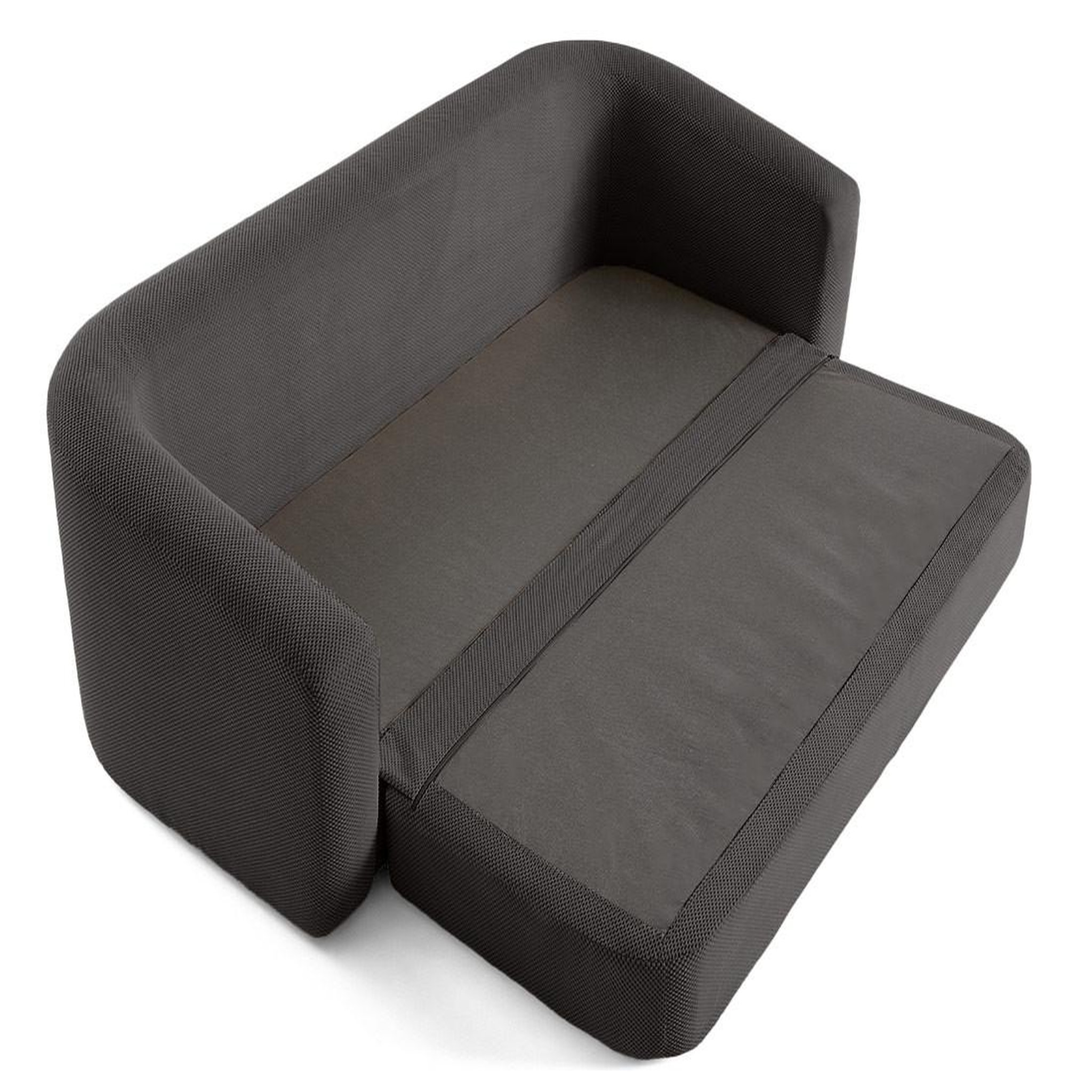 Voir la diapositive 3 : BEST MOBILIER Nuvia - canapé convertible déplimousse 3 places en velours texturé