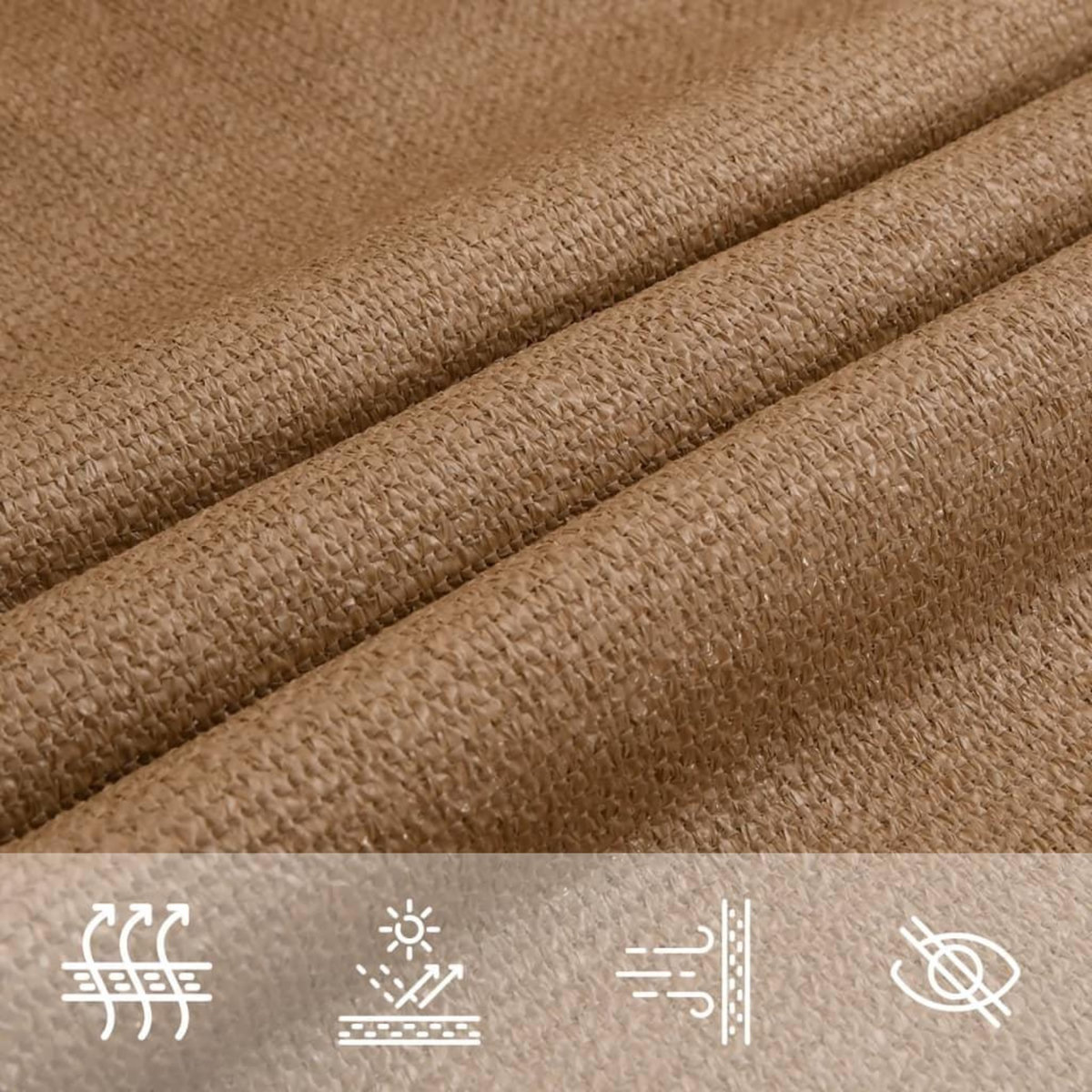 VIDAXL Voile d'ombrage 160 g/m^2 Taupe 3/4x3 m PEHD