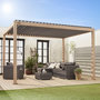 Voir la diapositive 3 : SWEEEK Pergola bioclimatique aluminium lames orientables 4x3m Triomphe