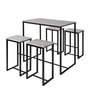 Voir la diapositive 1 : SOBUY SoBuy - Ensemble Table Et 4 Tabourets inclus - Industriel - OGT15