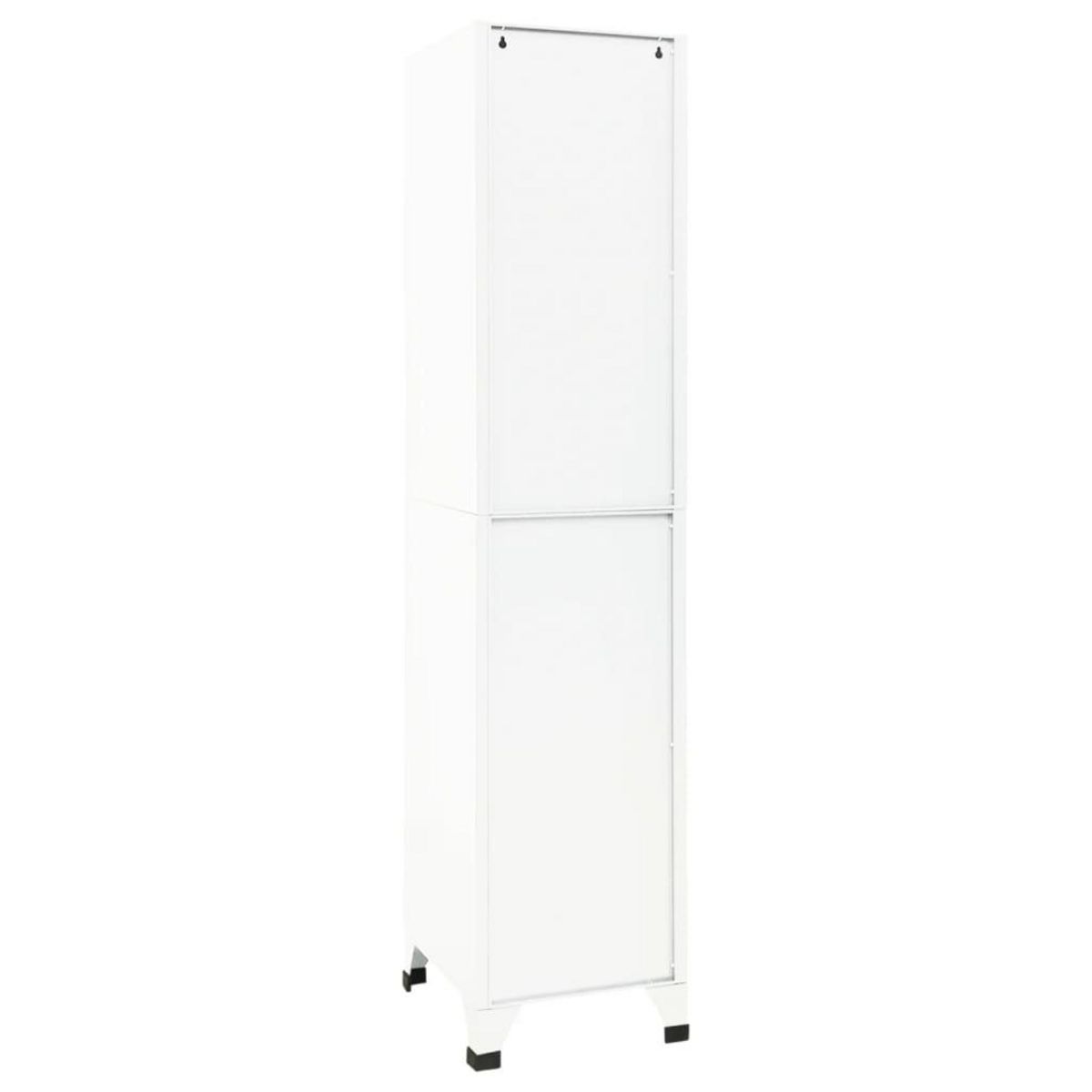 VIDAXL Armoire a casiers Blanc 38x45x180 cm Acier
